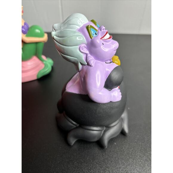Vintage The Little Mermaid Bath Toy Lot - Ursula Flounder Sebastian Figures - Picture 16 of 16